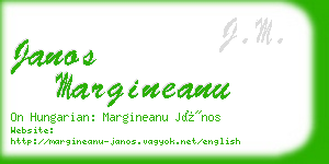 janos margineanu business card